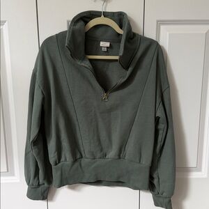 A New Day Sage Green Pullover with gold hardware in size medium